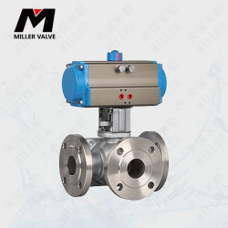 進(jìn)口氣動法蘭三通球閥