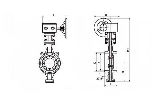 進口焊接硬密封蝶閥尺寸