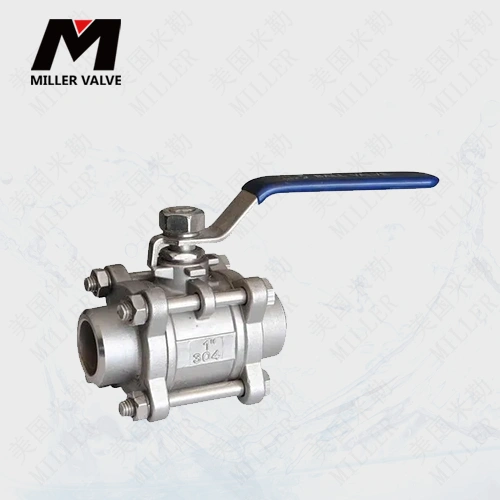 進口三片式對焊球閥