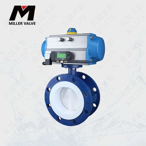 進口氣動襯膠蝶閥