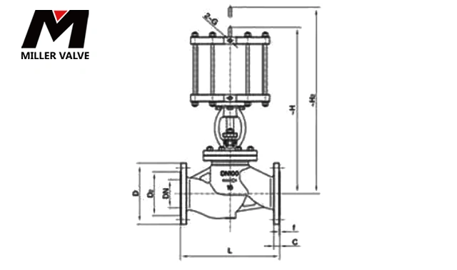 進口氣動截止閥尺寸