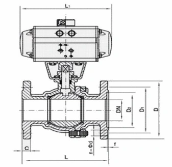 進(jìn)口蒸汽氣動球閥尺寸